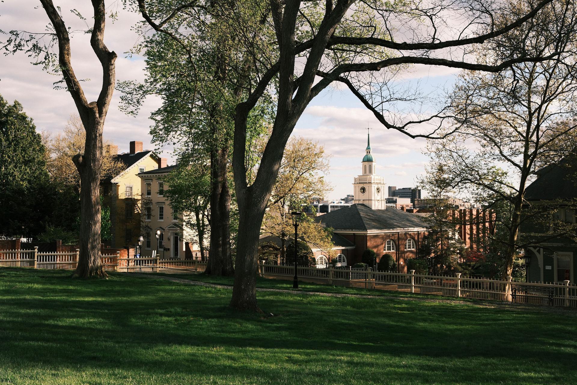 Spring afternoon on the lawn of the John Brown House